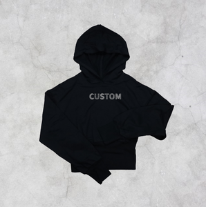 Sudadera Corta de Manga Larga para Gimnasio, 100% Algodón, Estampada, para Mujer, con Logotipo Personalizado, Sudadera con Capucha Corta - Product Image 5