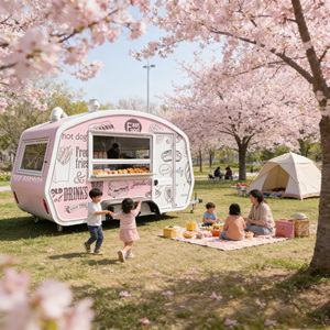 CE Certified Mobile BBQ Food Truck <b>Trailer</b> With Grill & Smoker For Outdoor Grilling Business - Product Image 1