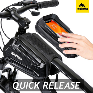 WILD MAN 6.7 pouces sac de vélo étanche à la pluie vélo téléphone sac coque dure cyclisme selle sac vélo accessoires - Product Image 3