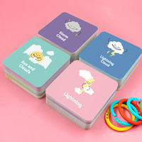 Carte cognitive météo personnalisée en carton kraft, impression offset, plastification, jouet éducatif pour enfants