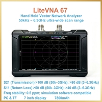 Analyseur de réseau vectoriel portable HOSHI LiteVNA 67 avec écran 7 pouces, ZN-706, analyseur vectoriel portable, 50 kHz - 63 GHz, batterie 7800 mAh