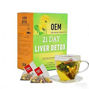 Té Desintoxicante para el Hígado 100% Orgánico OEM - Programa de 21 Días con Cardo Mariano, 21 Bolsitas de Té (0.14kg), Sin Cafeína, Grado Alimenticio - Product Image 2
