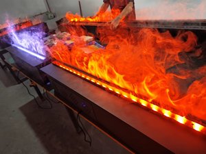 3D hơi nước lò sưởi ngọn lửa tạo độ ẩm từ xa ứng dụng điều khiển trong nhà 64 LED ngọn lửa màu sắc Lò sưởi điện 1m 1.5m 2m - Product Image 3