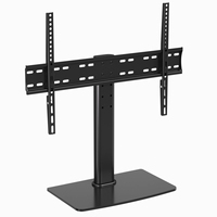Base de TV Universal Negra Ajustable en Altura, Moderna y Económica, para Sala de Estar, VESA 400x400mm