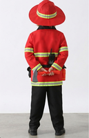 Kinder-Feuerwehrmann-Kostüm: Rote Jacke, Helm, Hose & Zubehör - Deluxe Kleinkind-Feuerwehrmann-Outfit für Verkleidungen & Partys