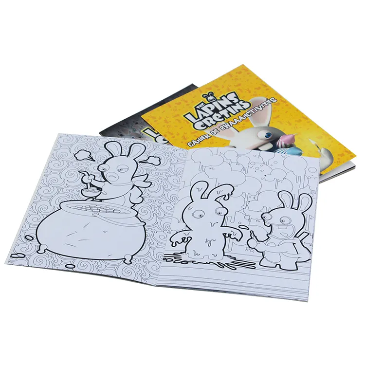 공장 소프트 커버 매트 라미네이션 안장 스티칭 어린이 색칠하기 책 인쇄 공급 업체