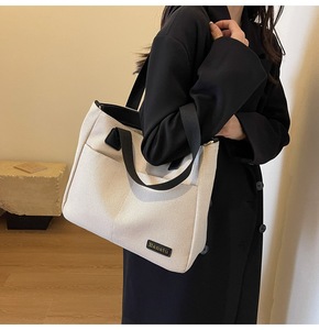 Bolso de hombro de alta calidad al por mayor, bandolera cruzada para mujer, bolso de lona personalizado con cremallera - Product Image 5