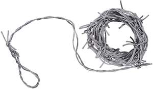 निकी Bigs सस्ता माल 8 'नकली चांदी कांटेदार कंटिया तार हेलोवीन सजावट तार प्रोप ग्रे माला - Product Image 4