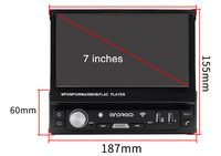 Radio stéréo de voiture Android 10.0 avec lecteur MP5 rétractable 7 ''écran tactile GPS WIFI Autoradio