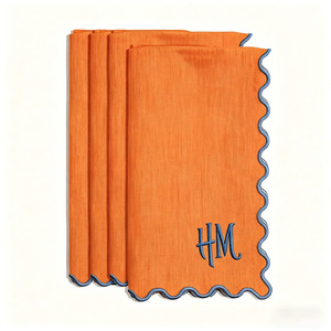 <span class=keywords><strong>Serviette</strong></span> <span class=keywords><strong>de</strong></span> <span class=keywords><strong>table</strong></span> carrée en lin brodée à la main <span class=keywords><strong>de</strong></span> luxe, bord festonné, réutilisable, écologique, taille personnalisable, décoration <span class=keywords><strong>de</strong></span> <span class=keywords><strong>table</strong></span> pour la maison - Product Image 2