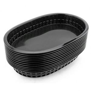 Cestas de Plástico Ovaladas Apilables de Grado Comercial para Comida Rápida, Bandejas Coloridas para Pollo Frito, Papas Fritas y Suministros para Fiestas - Product Image 5