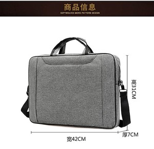 Bolsa para ordenador portátil de 15,6 pulgadas para hombre y mujer, maletín de viaje con logotipo personalizado, color negro y <span class=keywords><strong>gris</strong></span>, de gran capacidad, para negocios - Product Image 2
