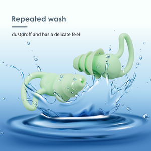 Usine Réduction Du <span class=keywords><strong>Bruit</strong></span> Silicone En Gros Bouchons D'oreille Natation Personnaliser Paquet Vert Écologique Bouchons D'oreille Respectueux De La Peau - Product Image 6