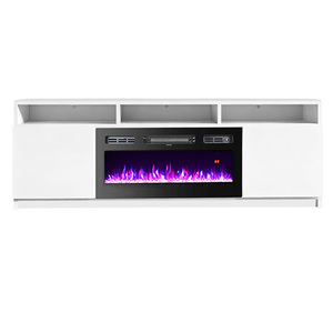 Mueble para TV con Chimenea Eléctrica de Diseño Moderno <span class=keywords><strong>Madro</strong></span> Di de 63'', Soporte para TV para Sala de Estar de Hotel - Product Image 3