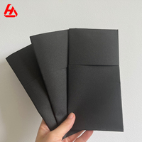 Serviettes de table noires en papier de poche avec pochette à couverts, essuie-mains