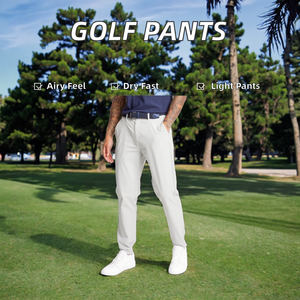 Pantalon de golf décontracté pour homme en velours côtelé extensible de poids moyen, respirant, évacuant l'humidité, pour activités de plein air en hiver, écologique, braguette à boutons - Product Image 3