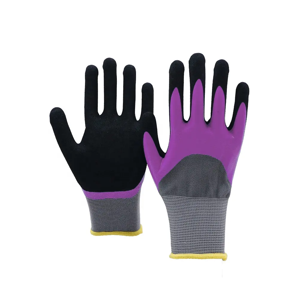 GLOVEMAN Custom Popular Winter Thermal Industrial Fishing Work Hard Warm Hand Double Shell Nitrile Coated waterproof Gloves