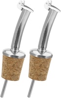 Verseur de vin en acier inoxydable Design en liège Couvercle de bouteille de vin Couvercle anti-poussière pour bouteille d'alcool Couvercle de bec verseur pour bouteille