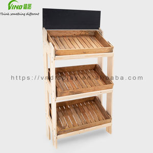 Supermarket <b>Display</b> Shelf with 3 Mango Wood Supermarket Shelf <b>Display</b> Racks Advertising <b>display</b> <b>stand</b> for <b>shop</b> - Product Image 2