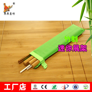 Bamboo Mini Display Stand Desktop Roll Up Banner Portable Advertising Rack For <b>Desk</b> Promotion - Product Image 5
