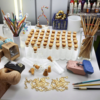 Mini flacons en verre transparent 10ml/15ml avec bouchons à vis pour arts et artisanat, sérigraphie, finition mate givrée, emballés en carton