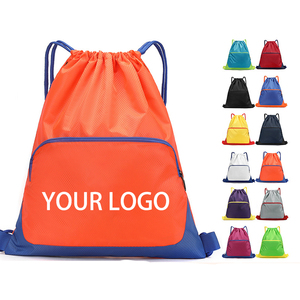 New Style Waterproof Oxford Custom <b>Drawstring</b> Backpack Bag Sport Gym Basketball Bag with Zipper Pocket - Product Image 3