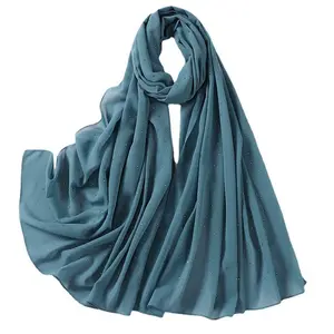 Malaysia Pearl Chiffon Sky Star Hot Diamond Headband four season Long Women's Cap Scarf