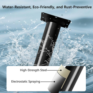 Nhiệm Vụ Nặng Nề Có Thể Điều Chỉnh Chiều Cao 60-100Cm Thép Ống Tròn Bàn Chân Dễ Dàng Cài Đặt Bàn Chân Nhà Bàn Ăn Chân - Product Image 5