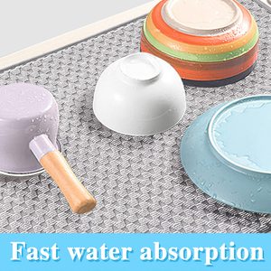<span class=keywords><strong>Tapis</strong></span> de séchage de <span class=keywords><strong>vaisselle</strong></span> en microfibre pour comptoir de cuisine, taille personnalisée, absorbant, pour évier, pour poser la <span class=keywords><strong>vaisselle</strong></span> - Product Image 4