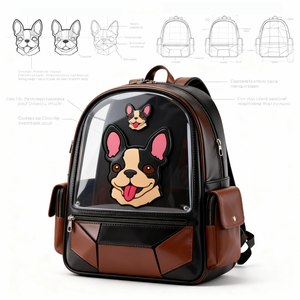 Sac à dos Ita personnalisé populaire en vente chaude, sac à dos en PU avec fermeture éclair imperméable, forme d'animal, sac à bandoulière, fenêtre transparente, affichage des épingles - Product Image 5