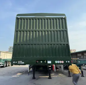 WS Cina 40-80 Ton kargo pagar Semi Trailer hewan Trailer untuk dijual di Afrika