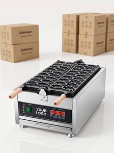 Machine <span class=keywords><strong>à</strong></span> gaufres électrique professionnelle 110V <span class=keywords><strong>à</strong></span> affichage numérique, 18 trous, pour mini-taiyaki, production en gros, certifiée CE - Product Image 4