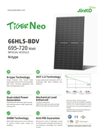 Panneaux solaires photovoltaïques monocristallins bifaciaux de type N Topcon à haute efficacité Jinko JA Trina Canadian Risen Roof 720W 700W