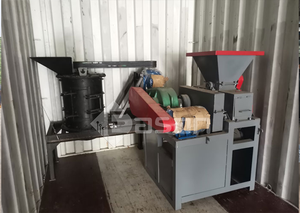 Poudre de charbon de bois de déchets de culture de biomasse de cosse de riz carbonisé dans la machine de fabrication de briquettes de charbon de bois de presse à billes - Product Image 5