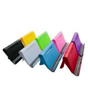Custom Logo Adjustable Plastic Phone Stand <b>Foldable</b> Desktop Smartphone Holder for Event Giveaways - Product Image 5