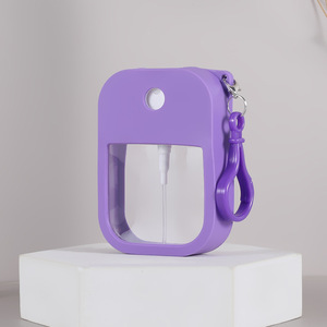 Portable Card-Style Round Pump Spray <b>Bottle</b> 350ml Pink PET Material Sprayer Sealing Silk Screen Printing Personal Care Use - Product Image 2