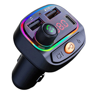Produit phare 2022 Lecteur MP3 de voiture Bluetooth C15 Double charge USB 5V3.1A/1A Lecteur MP3 de voiture avec adaptateur Bluetooth avec port Type C - Product Image 1