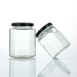 Bocaux en verre hexagonaux pour miel avec bouchon couronne, 45ml, 85ml, 100ml, 180ml, 280ml, 380ml, 500ml, 730ml, pour décoration de gâteaux - Product Image 4