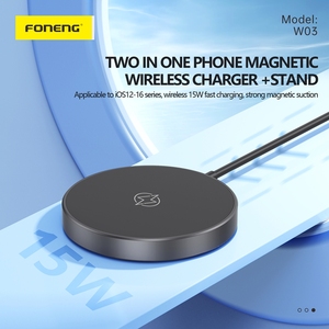 Cargador Inalámbrico Magnético Foneng W03, Plataforma de Carga Rápida de 15W con Soporte para iPhone 16 15 14 Pro Max - Product Image 2