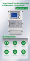 Compteur intelligent EastSong 3P4W 0.2S de haute précision DSSD2976 Modbus RTU avec lecture à distance sans fil et transformateur pour la mesure de l'énergie
