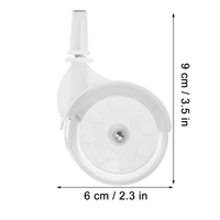 Roues de rechange pour trotteur bébé, roulettes pivotantes lisses en caoutchouc robuste pour accessoires d'apprentissage
