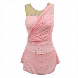 Qianliuhuo — robe de skate pour filles, rose, sans manches, tenue de bal, vêtement pour le ventre, bon marché, en vente - Product Image 1