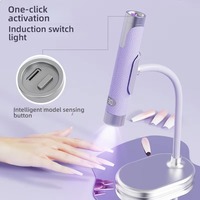 Lampe UV LED rechargeable de haute qualité pour ongles en gel, séchoir portable mini de table avec nouveau capteur IA et alimentation électrique
