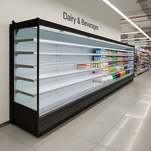 Réfrigérateur de supermarché à plusieurs niveaux, vitrine réfrigérée à température unique, congélateur ouvert - Product Image 1