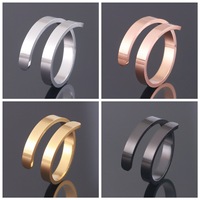 Verstellbarer kreuz öffnender Schwanz ring Edelstahl Herren-Normal ring Laser gravierte leere gravierte Ringe für Hochzeits geschenke