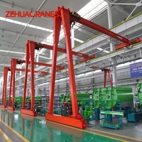 Pont roulant semi-portique monopoutre européen 2-16 tonnes, portée 7,5-22 m, hauteur de levage 6-12 m, charge utile M5, certification CE ISO, télécommande