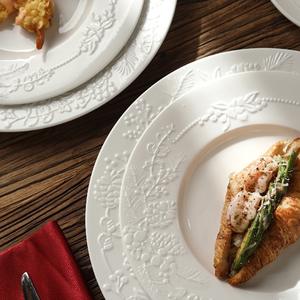 Platos de Cerámica al por Mayor, Platos Blancos Grandes para Restaurante, Platos de Cerámica Modernos para Hotel y Restaurante - Product Image 4