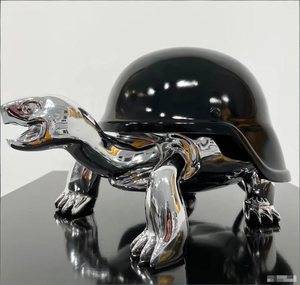 Scultura di <span class=keywords><strong>Tartaruga</strong></span> in Resina Realistica Personalizzata con Finitura Elettroplaccata Colorata per Design Artistico e Collezionismo - Product Image 6