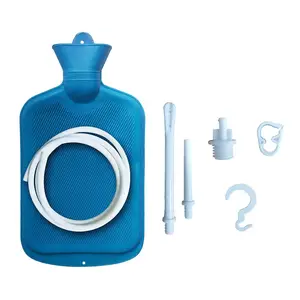 Bolsa de borracha para enema, kit de lavagem de garrafas de água quente reutilizável, para adultos