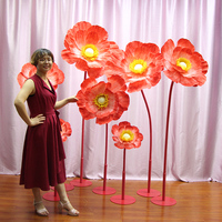 Fleurs de coquelicot en papier géant faites à la main fleurs décoratives artificielles directes d'usine pour le nouvel an chinois fête des mères festive